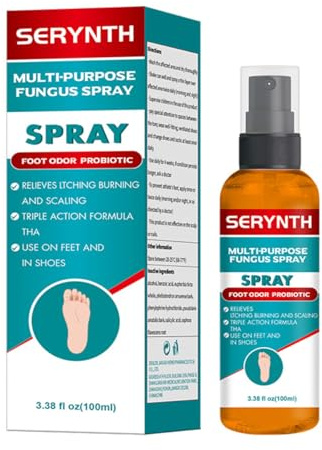 Probiotic Foot Odor Spray for Men & Women - Antifungal Shoe & Foot Deodorizer with Natural Essential Oils for Smelly Feet & Shoes, Long Lasting Spray for Smelly Feet, Athlete's Foot - 100ML