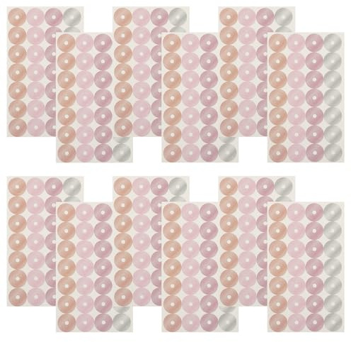 SUPVOX Adesivi di Rinforzo per Fori di Carta 16 Fogli, Etichette ad Anelli per Raccoglitori, Adesivi per Fogli Mobili in Carta Compatibili, Uso Ufficio e Scuola, Adesione Stabile