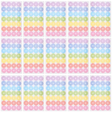 HOOWIFFY 20 Feuilles Autocollants de Renfort de Trou pour Papier, Renforts pour Trous de Papier, 20 Feuilles, Adhésifs, pour Scrapbook et Feuilles Mobiles, Bureau et Maison