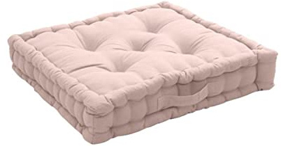 dkdo Coussin de Sol Garni - 50 x 50 cm - 100% Coton - Vieux Rose