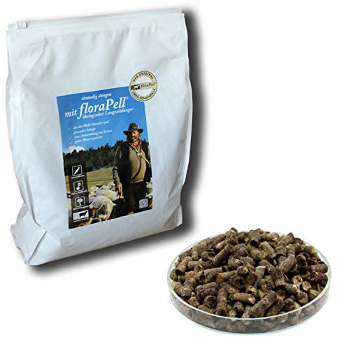 FloraPell® Bio Schafwollpellets Dünger für Haus, Garten & Zimmerpflanzen - Das Original aus 100% Schafwolle - Organischer Langzeitdünger für ideale Nährstoffversorgung (5kg)