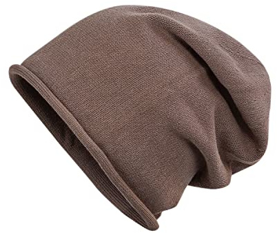 Clape Slouch lång beanie mössa unisex jersey mössa varm finstickad mössa Hollow mössa stickade mössor beanie skullkeps, SC03-Brown, En Storlek