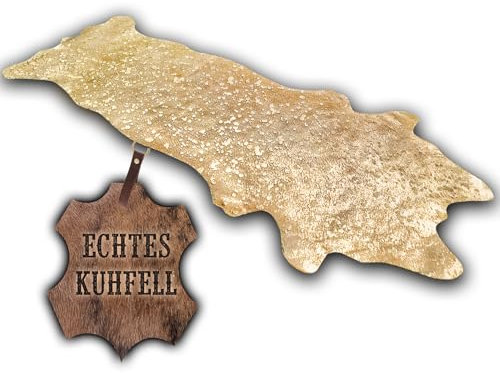 unendlich schoen - Alfombra pequeña de Piel de Vaca, Hecha a Mano en Alemania, inodora, Ideal para salón, Comedor, Pasillo