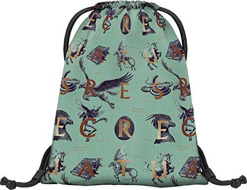 Baagl Turnbeutel - wasserdichte Schuhbeutel für Kinder, Jungen und Mädchen - Schule und Kindergarten Sportbeutel, Sportrucksack (Harry Potter Fantastic Beasts)