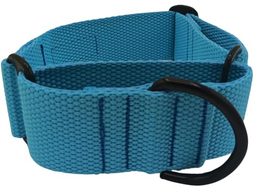 EGV - Collar Martingale 4 cm ancho, Collar galgo hecho a mano en España, Collar galgo ancho y para todo tipo de perro, Collar martingale con hebillas negras, Coleira cao, Dog collar