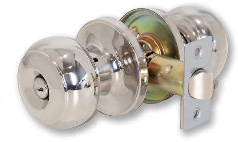 XFORT Pomo de puerta de cromo pulido con forma de hongo