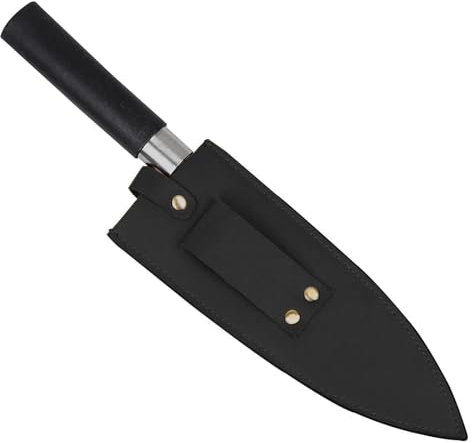 Étui en Cuir Véritable pour Couteau de Chef de 20,3 cm - Fourreau Extra Épais pour Camping, Cuisine en Plein Air avec Passant