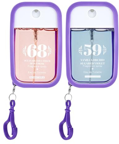 2 Stück Parfüm Bodyspray Damen 48ml Mit Haken,Damendüfte Langanhaltendes Körper Und Haar Fruchtiges Fragrances,Damenparfum Körperspray,Mini Parfümspray für Reisen,Urlaubsreise,Gift for Women