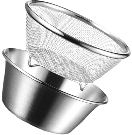 TOYANDONA Passoire Acier Inoxydable avec Bol pour Lavage Du Riz et Égouttage de Légumes Panier Multifonctionnel Résistant Corrosion et Déformation Passoire à Mailles Fines pour Cuisine