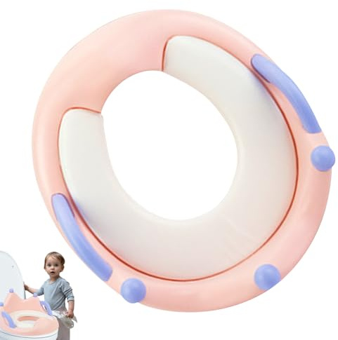 Siège de toilette pour enfant - Siège de toilette confortable et antidérapant avec poignées - Siège d'entraînement portable et imperméable avec dossier - Pour la maison et l'intérieur