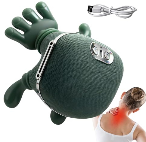 Massaggiatore Per Collo Massaggiatore Per Schiena E Collo, Massaggiatores Per Collos E Spalle Con Funzione Riscaldante, Design Simulato Della Mano Per Alleviare Il
