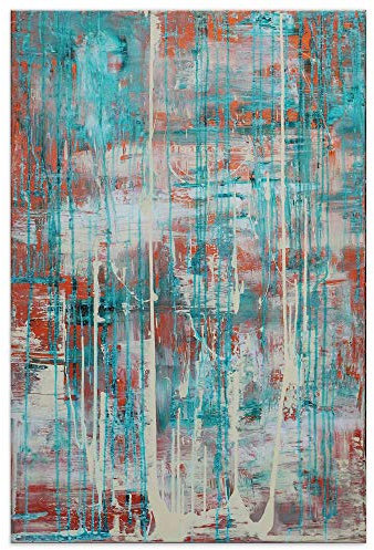Kunstbruder - XXL Handgemalte Abstraktbild Sonnengruß Original - Gemälde 80x120 cm - modernes Acrylbild Wandbild Leinwand Unikates Malerei Kunstwerk