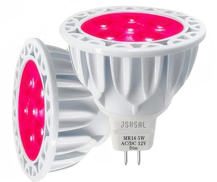 JSVSAL LEDLeuchtmittel, dimmbar, MR16, GU5.3, BiPinSockel, 5 W, entspricht 50 W Halogen, ACDC 12 V Niederspannung, 40 Grad Strahler für Landschaft, Hof, Garten, Baum, Pool, Urlaub, Beleuchtung, 2