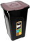 KADAX Poubelle de Recyclage 50L, Conteneur en Polyuréthane Adapté à une Utilisation Interieure et Exterieure, Grand Bac avec Couvercle (Marron)