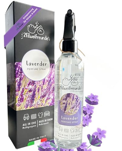 2FZweiFreunde®- ITALIEN 250ml BIO LavendelÖL Spray - Einzigartiges Raumspray - Kissenspray zum Einschlafen - Naturreinem Tag&Nacht Entspannendes Körpergefühl - Langanhaltender Lavendelspray/Raumduft