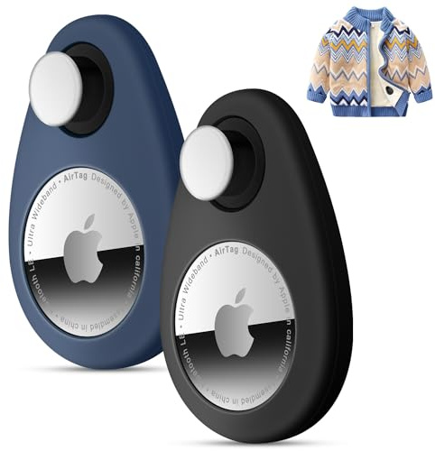 Airtag pour Enfants, cachés, étui de Suivi GPS, Coque en Silicone Anti-Retrait Airtag avec épingles, Convient pour Les Enfants, Les Personnes âgées, Les Animaux domestiques, Les Sacs