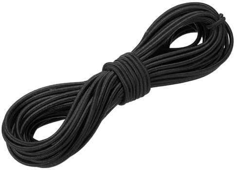 DMiotech 3mm (1/8) 10m (33ft) Elastisk Strängsladdare Smyckessträngssladdare Svart för Armband Pärlssträng Camping Fästning