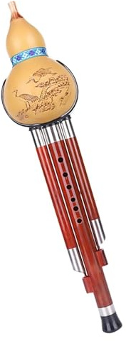 Trärörsinstrument, nationella musikinstrument Hulusi flöjt framförande tretons Hulusi kalebassflöjtinstrument Nybörjare vuxen professionell kalebassflöjt med fodral(Ckey)