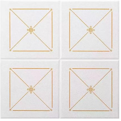 Piastrelle autoadesive sul soffitto, Pannelli autoadesivi in PVC for pareti e soffitti, 70x70 cm, for bagno e lavanderia