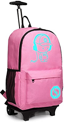 Kono Sacs à Dos à roulettes pour Enfants, Pink
