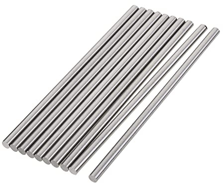 Hegebeck Round Steel Rod 4mm Diameter HSS Lathe Bar Stock Tool 100mm Long for Shaft Gear Drill Lathes Boring Machine 10 Pcs