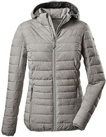 G.I.G.A. DX Damen Funktionsjacke in Daunenoptik/Steppjacke mit abzippbarer Kapuze Uyaka Stripe, hellgrau, 48, 34313-000