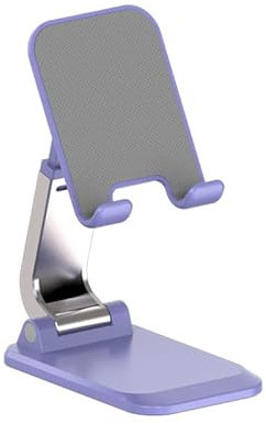 Gseilwo Handyhalterung für den Schreibtisch, winkelhöhenverstellbar, Handy-Ständer für den Schreibtisch, vollständig zusammenklappbar, kompatibel mit allen Handys (blau)