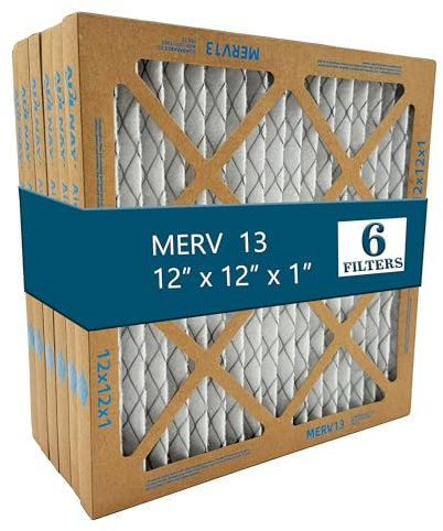 Furnace AC Luftfilter MERV 13, 30,5 x 30,5 x 2,5 cm, plissierter Luftfilter für HVAC-System (6 Stück)