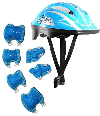 Fahrrad-Sicherheitsset für Kinder, Skateboard-Schutzausrüstung, Rollschuhe, Knieschützer, Ellenbogenschützer mit Handgelenkschonern, Ausrüstungsset für Rollerblading, Skateboard, Radfahren, Skaten,
