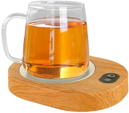 Kaffemugg värmare – USB-uppladdningsbar dryckesvärmare, mode träfiber