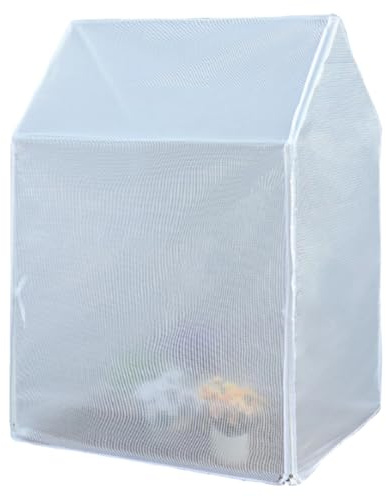 Serre Hivernage Citronnier Livré avec Piquets Fermeture Éclair Serre Adossée Hivernage Connecteur en Plastique Convient aux Plantes, Fleurs et Légumes(62*62*92cm)