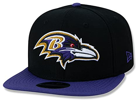 New Era Baltimore Ravens NFL Two Tone Schwarz Lila Verstellbare 9Fifty Original Fit Snapback Cap - One-Size