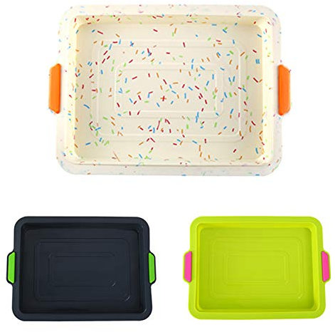 Bodhi2000 Teglia da forno rettangolare in silicone antiaderente fai da te Bakeware stampo verde