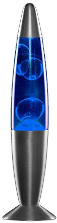 MODEZVOUS - Lavalampe, Magma-Lavalampe, Leuchtmittel R39 mit 25 W im Lieferumfang enthalten, Kabel mit Schalter – Rot, Blau, Grün (Blau)