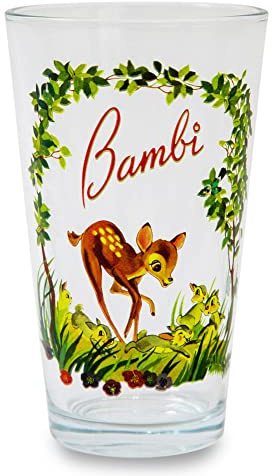 Verre à bière Disney Bambi Scène de livre d'histoires | Capacité : 473 ml