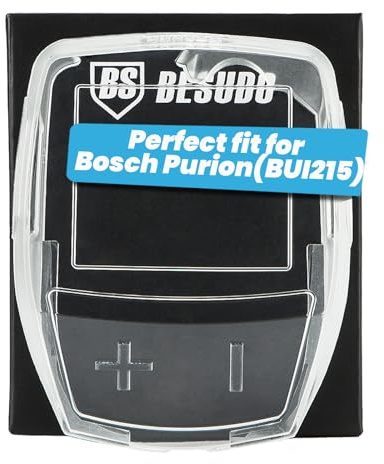 Besudo Funda protectora para unidad de mando Bosch Purion - [100% transparente y resistente al agua] - Protector de pantalla Bosch Intuvia transparente - Accesorios para bicicleta E como protección