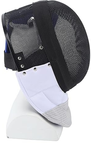 Máscaras Estándar CE350N, Protección Confiable, Baberos Engrosados, Superficie Antideslumbrante, Livianas y Cómodas, Máscara de Esgrima con Malla Metálica y Forro Impermeable (S)