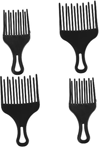 Beavorty 12piezas Peines De Plástico Para Cabello Rizado Peine De Gran Diente Para Pelucas y Trenzas Herramienta De Estilo Práctica y Portátil Para Uso Diario