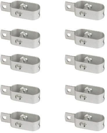 casa pura Lot de 10 tendeurs de fil galvanisé de 115 mm pour clôture grillagée, fil de serrage, tendeur de clôture, clôture sauvage, clôture forestière pour jardin en acier