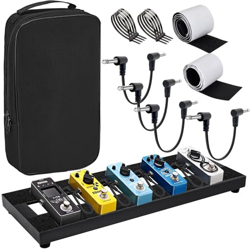 GOGHOST Small Guitar Pedal Board Aluminum Alloy pedalboards 15x5.7x1.18