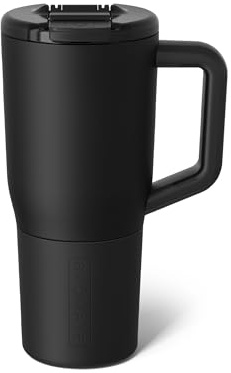 BrüMate Müv - 25oz 100% Leak Proof Insulated Coffee Mug with Handle & Lid - Stainless Steel Coffee Travel Mug - Double Walled Coffee Cup (Matte Black)