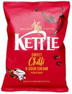 Kettle Hand Cooked Crunchy Crisps 36 Bags x 40g (Sweet Chilli & Sour Cream)