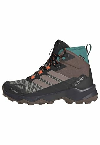 adidas Femme Terrex Skychaser AX5 Mid Gore-TEX Climawarm+ Hiking Shoes Chaussures de randonnée, Earth Strata/Trace Brown/Pure Teal, 36 EU