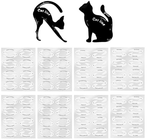 8 Adesivi Per Modelli Di Trucco Per Gli Occhi E 2 Carte Per Modelli Di Eyeliner A Forma Di Gatto, Strumenti Di Bellezza, Strumenti Ausiliari Per Il Trucco Degli Occhi