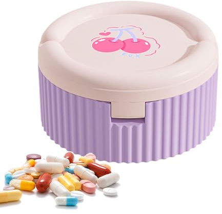 Organisateur de pilule, organisateur de pilules de médicaments, boîte de récipient à médicaments avec gobelet à eau pliable, organisateur de voyage portable multifonctionnel pour supplément, stockage