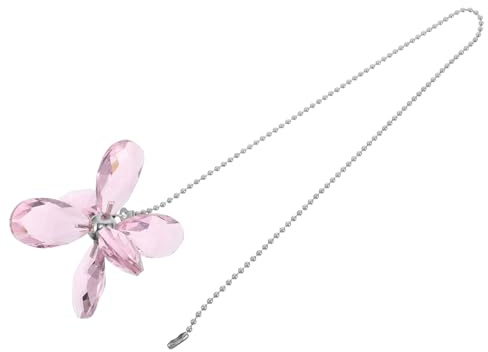 MOTHNUR Prolunga Catena Ventilatore Soffitto con Pendaglio Fiore e Suncatcher Cristallo Estensione Decorativa per Giardino Balcone e Terrazza Montaggio Facile e Suono Campanellini