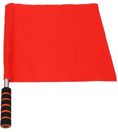 Dpofirs Bandiera per Arbitro Sportivo, Bandiera per Segnale di Gara in Acciaio Inossidabile con Manico in Spugna Morbida, per Arbitro di Calcio per Pallavolo Portatile (GREEN)