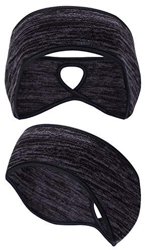 Oumers Fleece hästsvans-pannband (1 st), öronvärmare polär fleece öra muff hårband för män och kvinnor vinter löpning yoga skidåkning utomhus sport