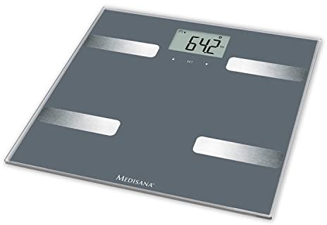 medisana BS A42 connect, digitale Körperanalysewaage bis 180kg, Personenwaage zur Messung von Körperfett, Körperwasser, Muskelmasse und Knochengewicht, Körperfettwaage mit Körperanalyse App