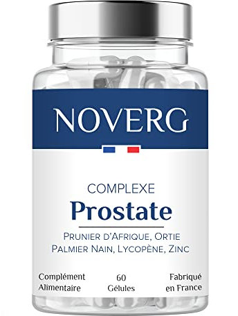 Complexe Prostate | Confort Urinaire Homme | Ortie, Palmier Nain et Prunier d’Afrique | Vegan | 60 Gélules | 30 Jours | Fabriqué en France, Anti-inflammatoire,Urinaires